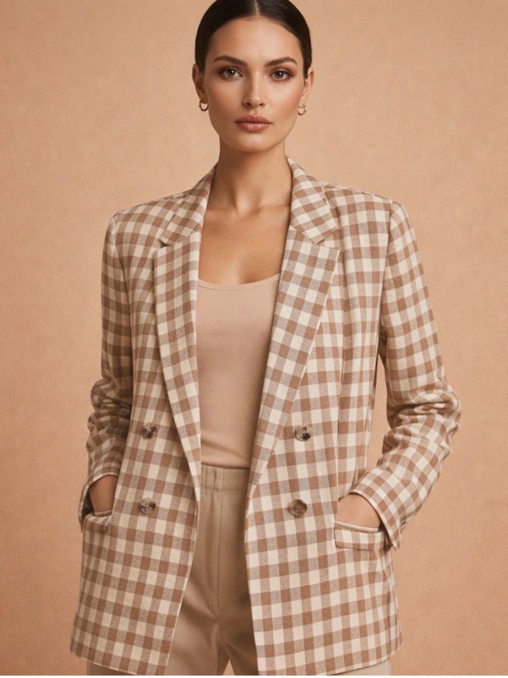Nine West Double Breasted Oversized Blazer - L